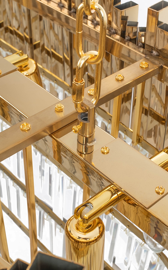 Lampa wisząca IMPERIAL LONG GOLD 90 - stal, kryształ - obrazek 10