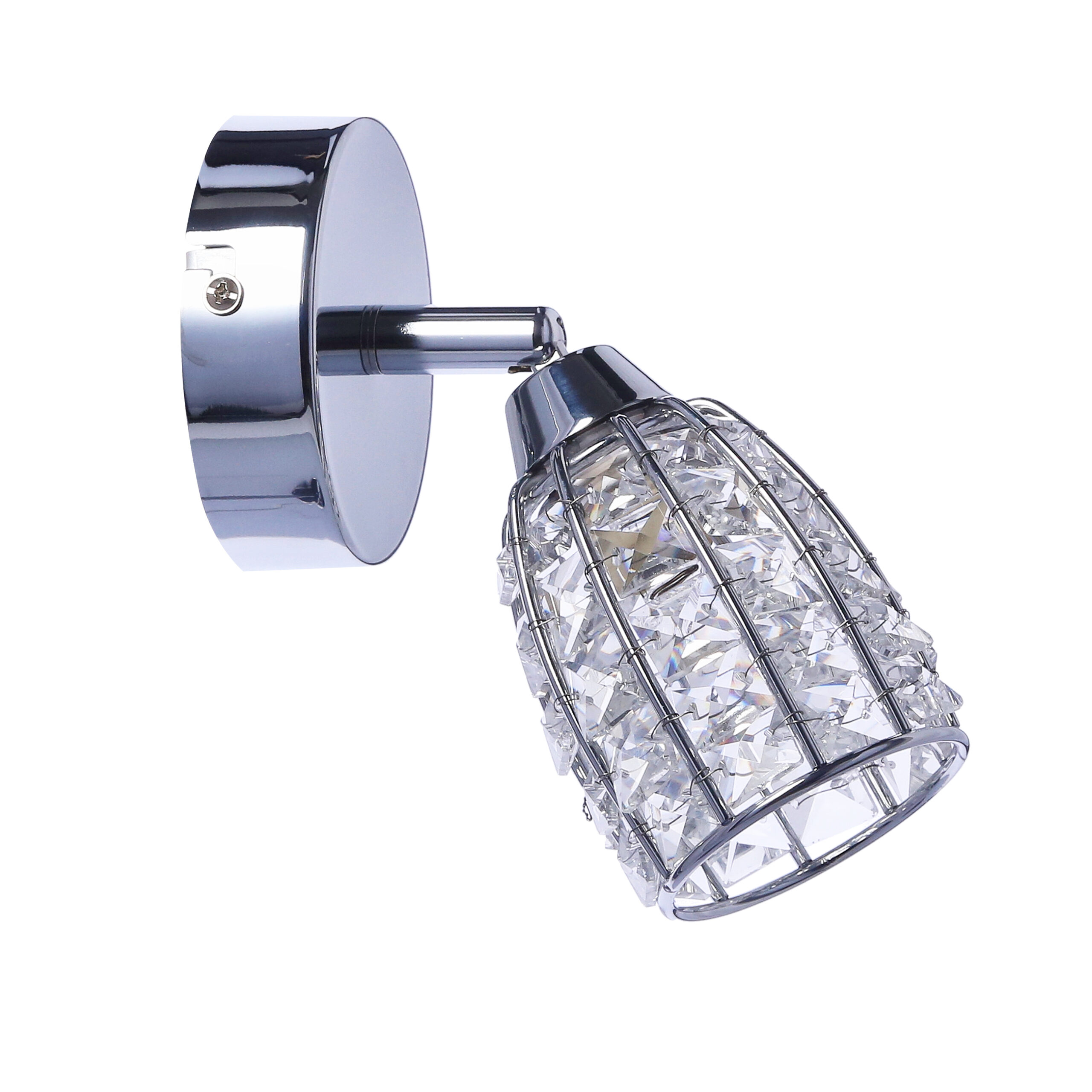 Shiba lampa kinkiet chromowy 1x15w g9 klosz bezbarwny - obrazek 3