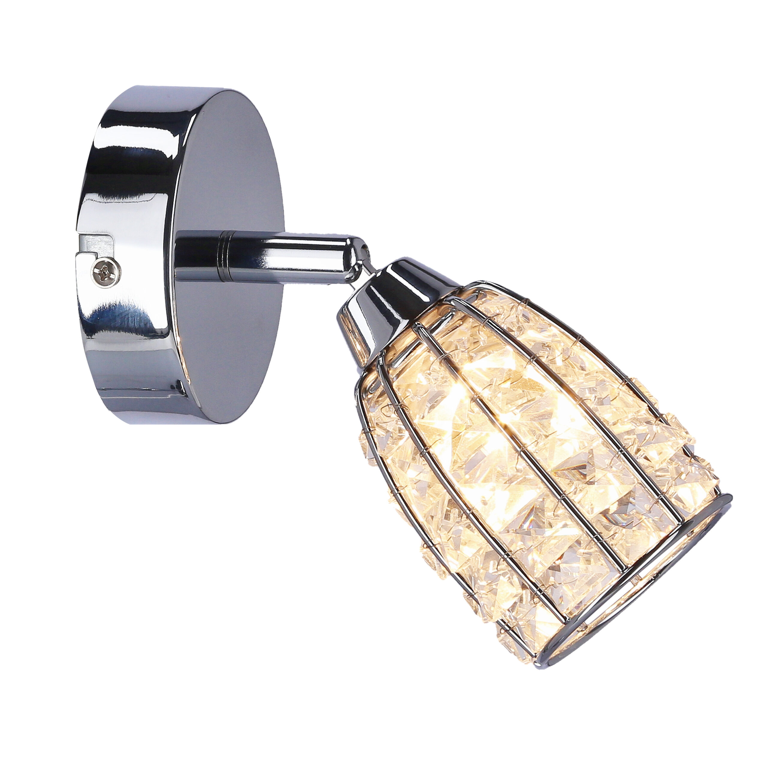 Shiba lampa kinkiet chromowy 1x15w g9 klosz bezbarwny - obrazek 7