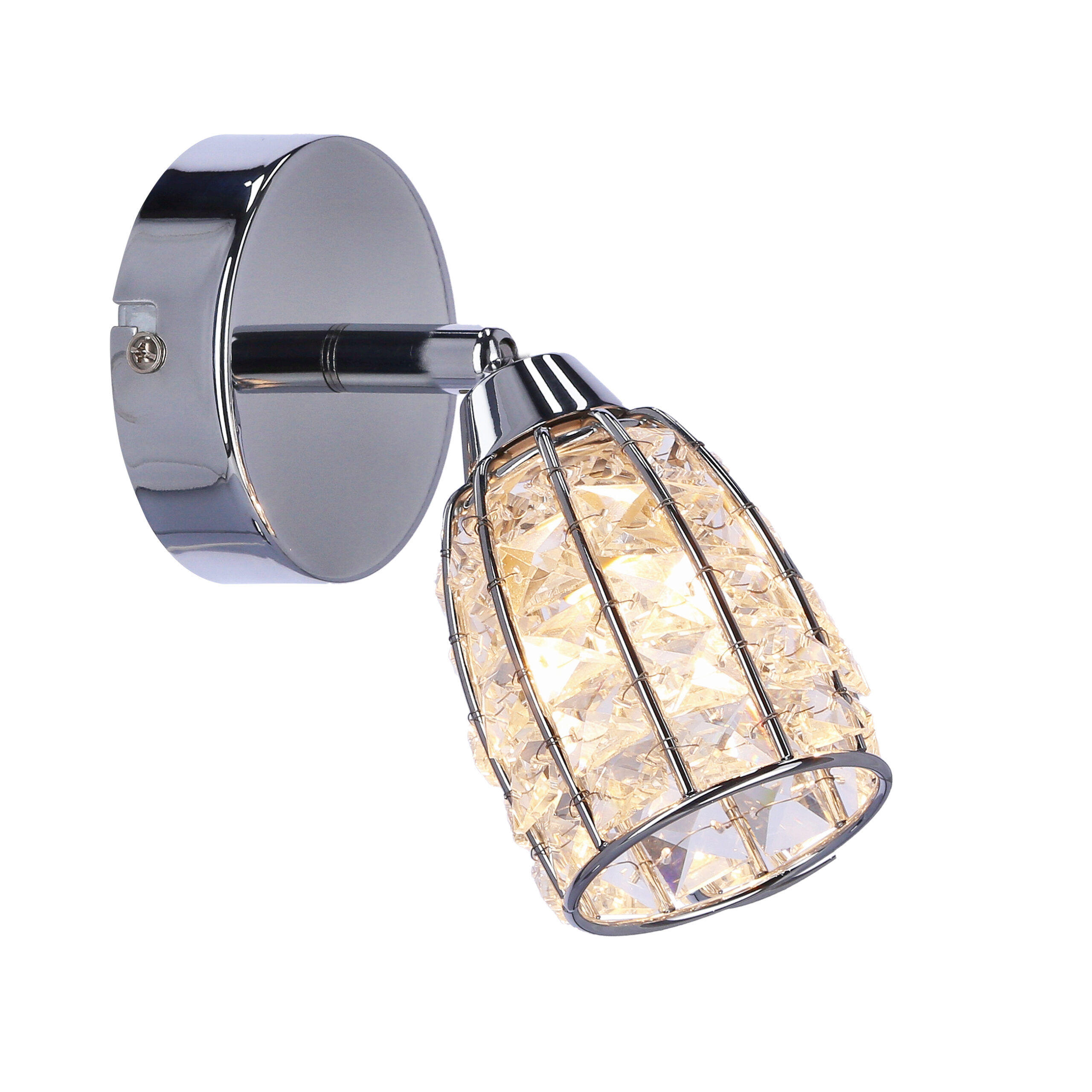 Shiba lampa kinkiet chromowy 1x15w g9 klosz bezbarwny - obrazek 8