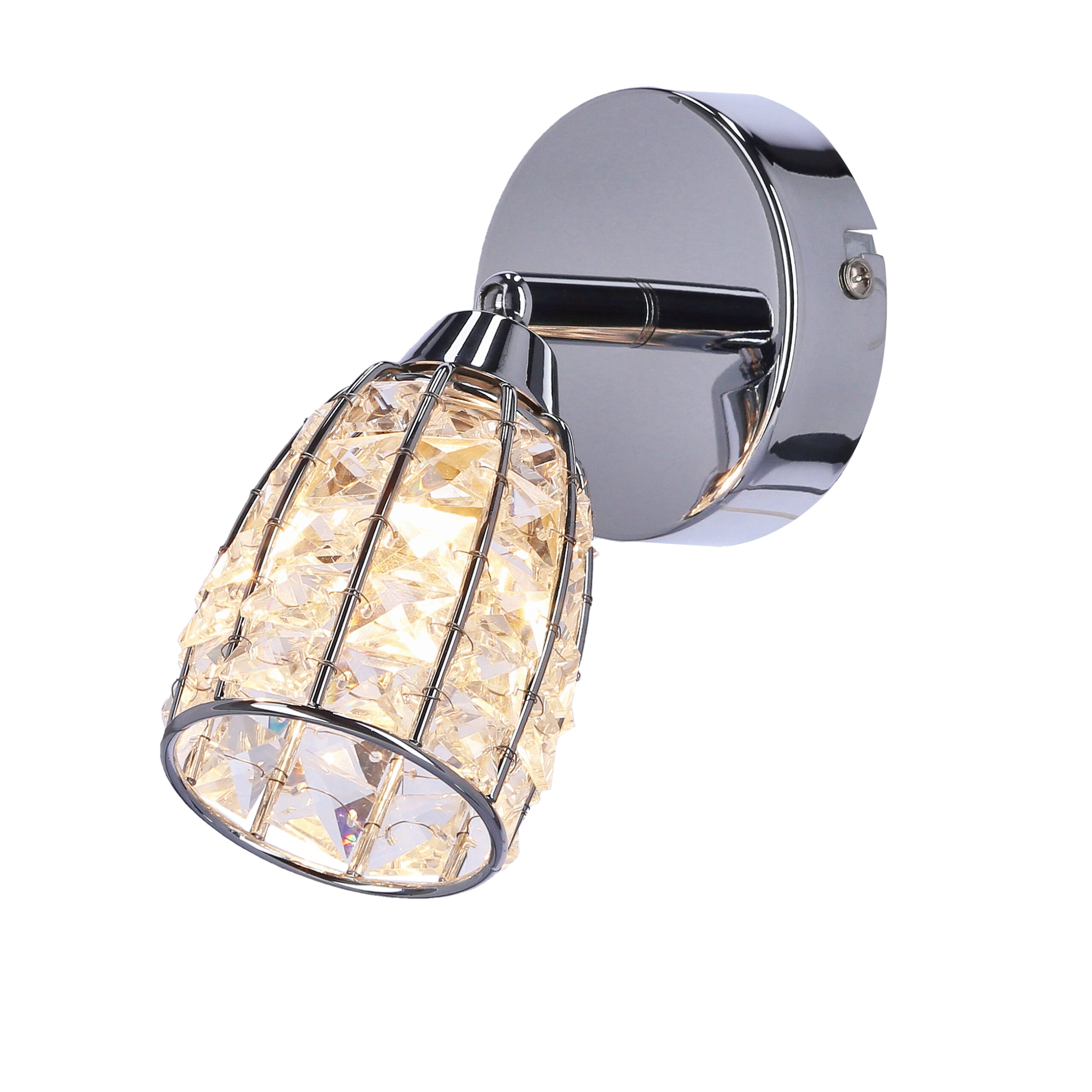 Shiba lampa kinkiet chromowy 1x15w g9 klosz bezbarwny - obrazek 9