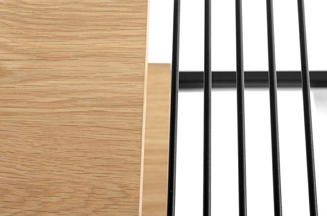 Stolik GALLER dąb - gazetnik, MDF, metal - obrazek 6