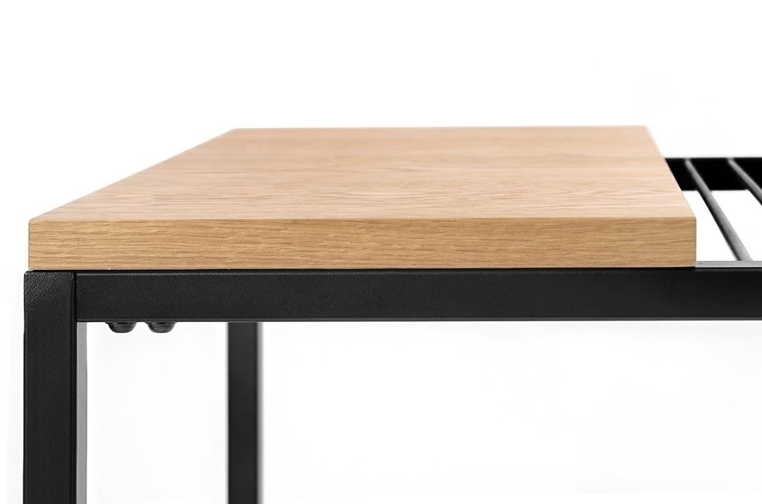 Stolik GALLER dąb - gazetnik, MDF, metal - obrazek 8