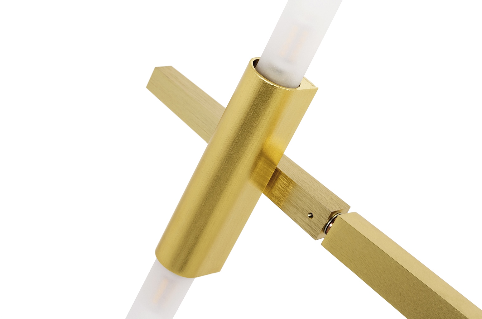 Lampa wisząca CANDELABR 6 złota - aluminium, szkło - obrazek 3