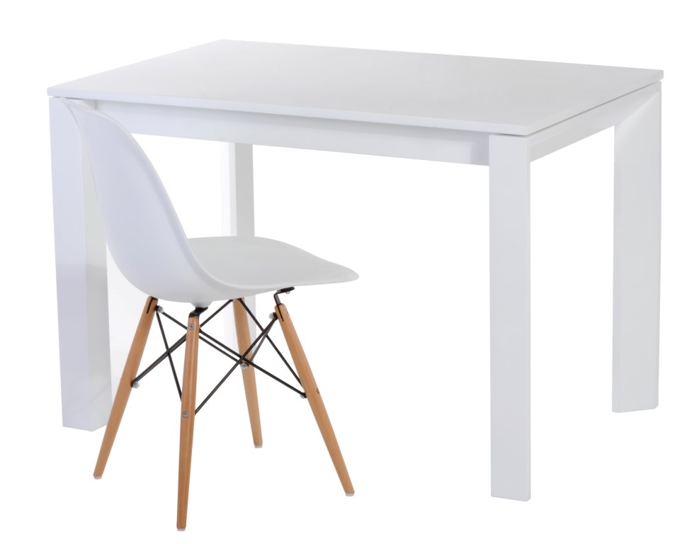 Krzesło P016W PP białe, drewniane nogi - obrazek 4