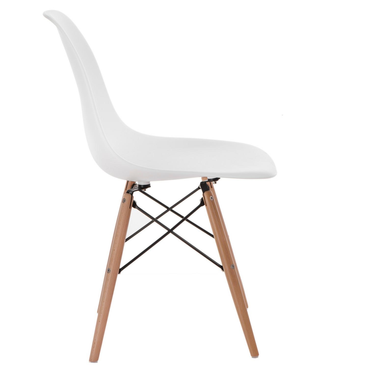 Krzesło P016W PP białe, drewniane nogi - obrazek 7