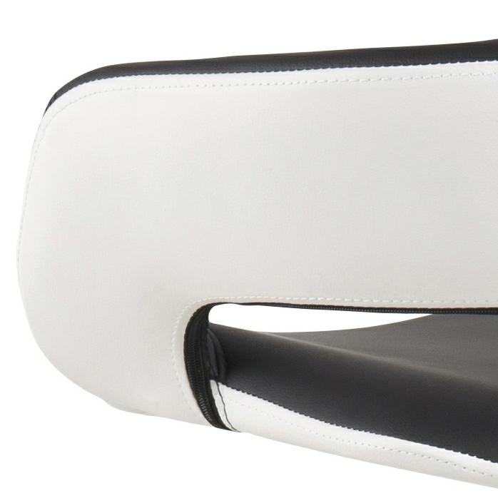 Stołek barowy Grace biały/czarny - obrazek 7