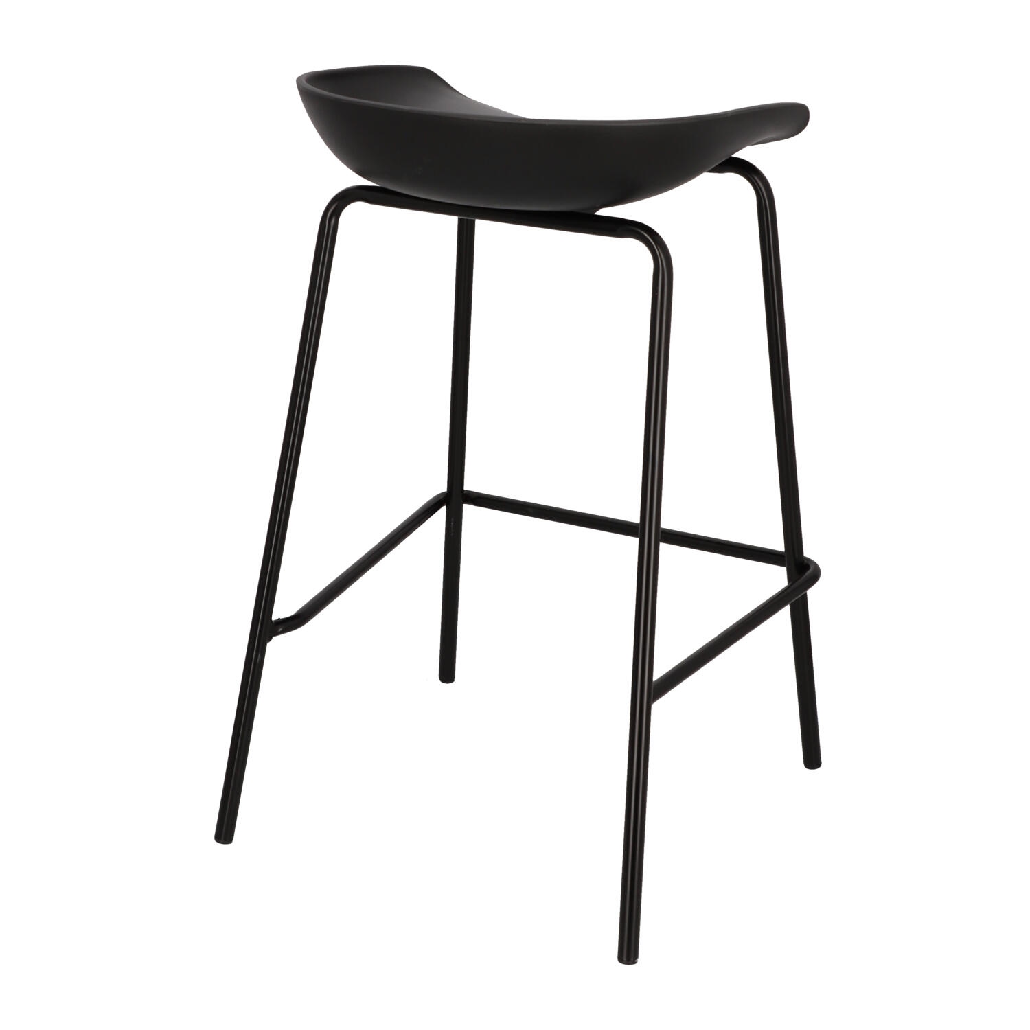 Stołek barowy Grego czarny 65 cm - obrazek 7