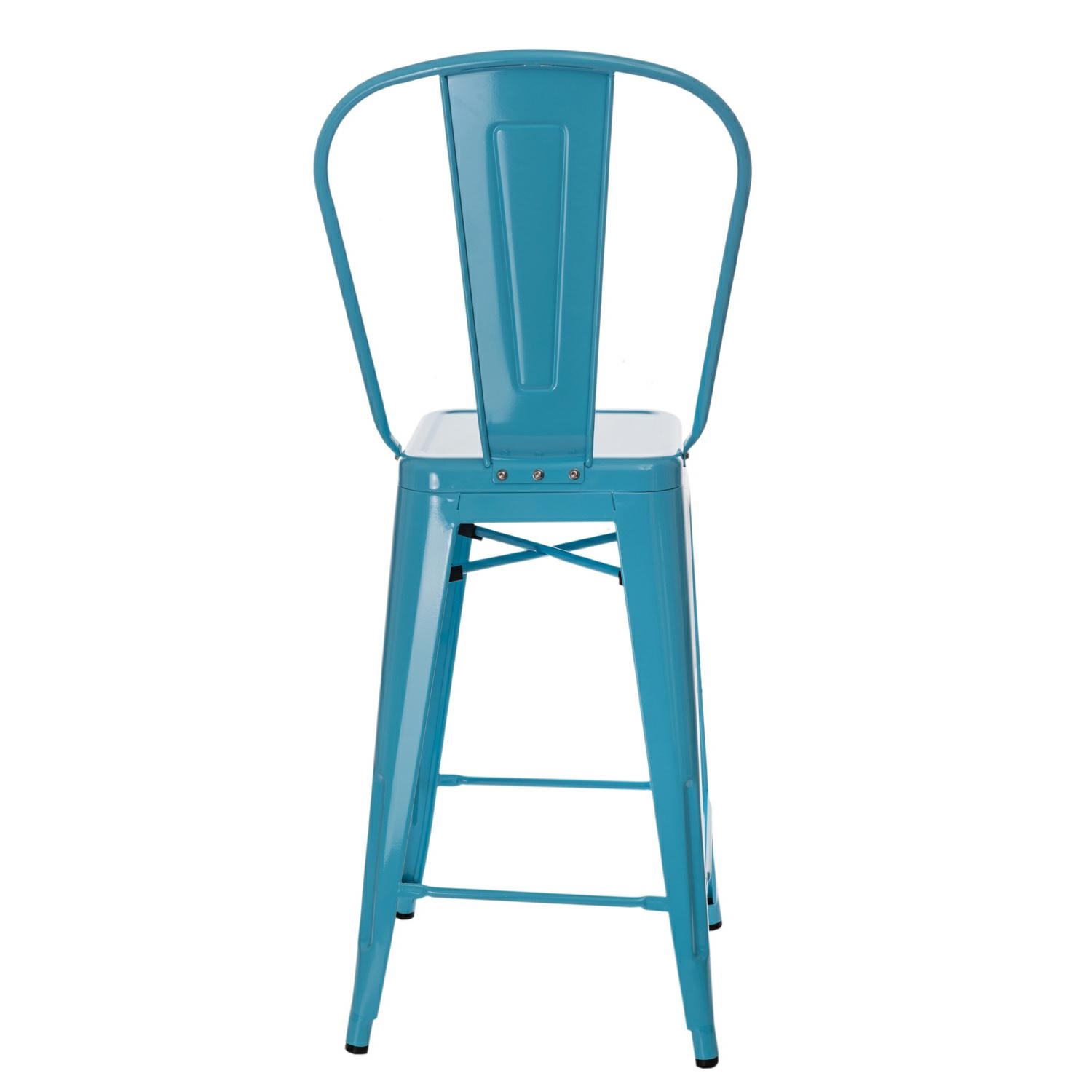 Hoker Paris Back 66cm niebieski inspirowany Tolix - obrazek 5