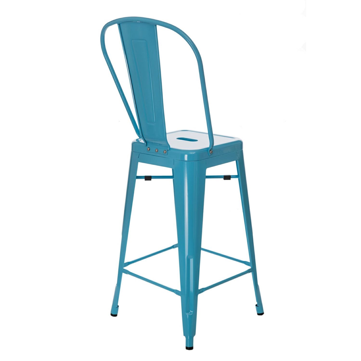 Hoker Paris Back 66cm niebieski inspirowany Tolix - obrazek 6