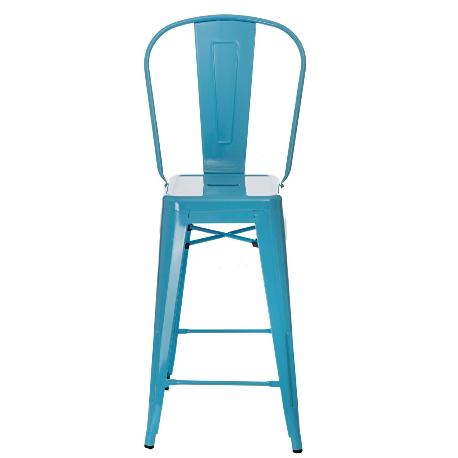 Hoker Paris Back 66cm niebieski inspirowany Tolix - obrazek 9