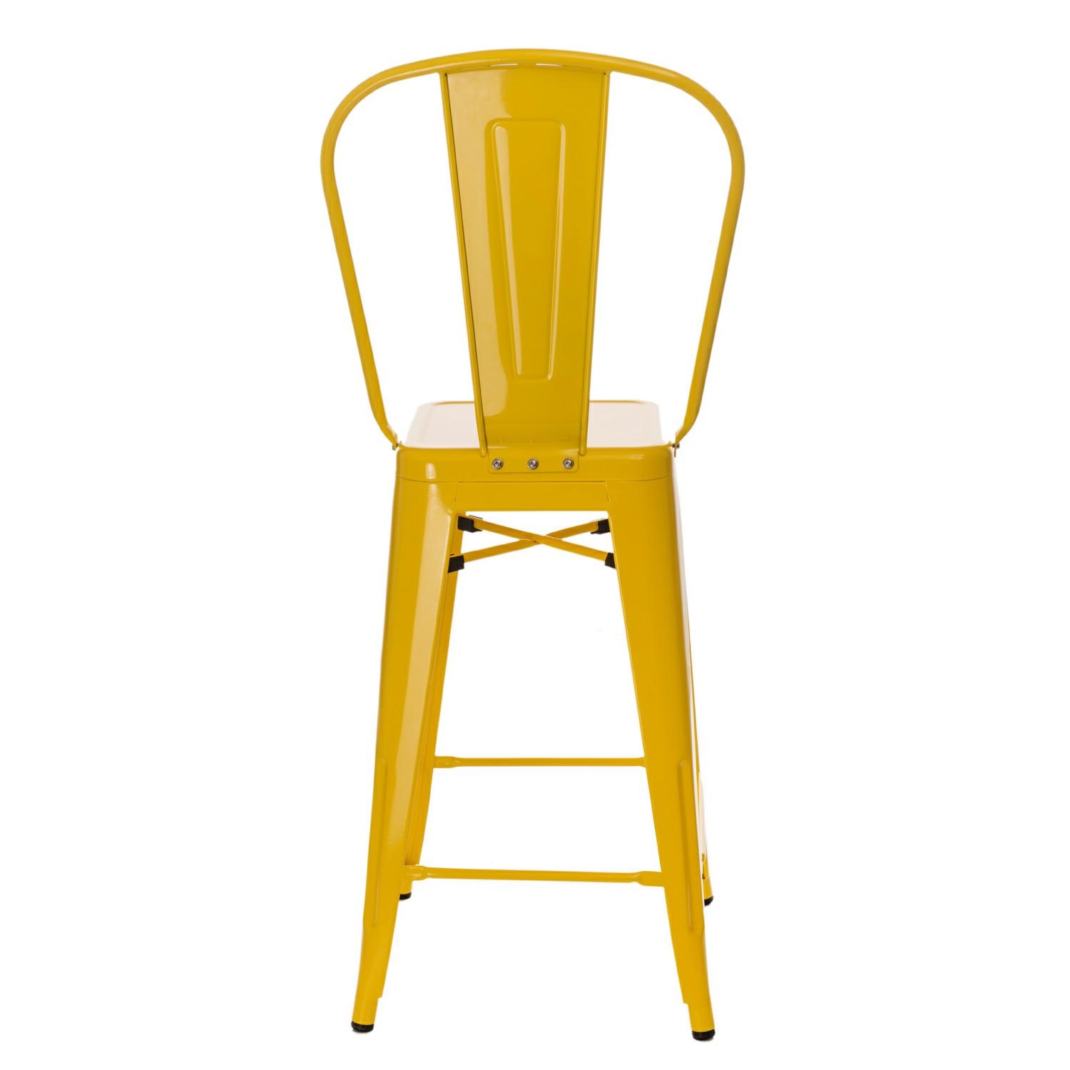 Hoker Paris Back 66cm żółty inspirowany Tolix - obrazek 5