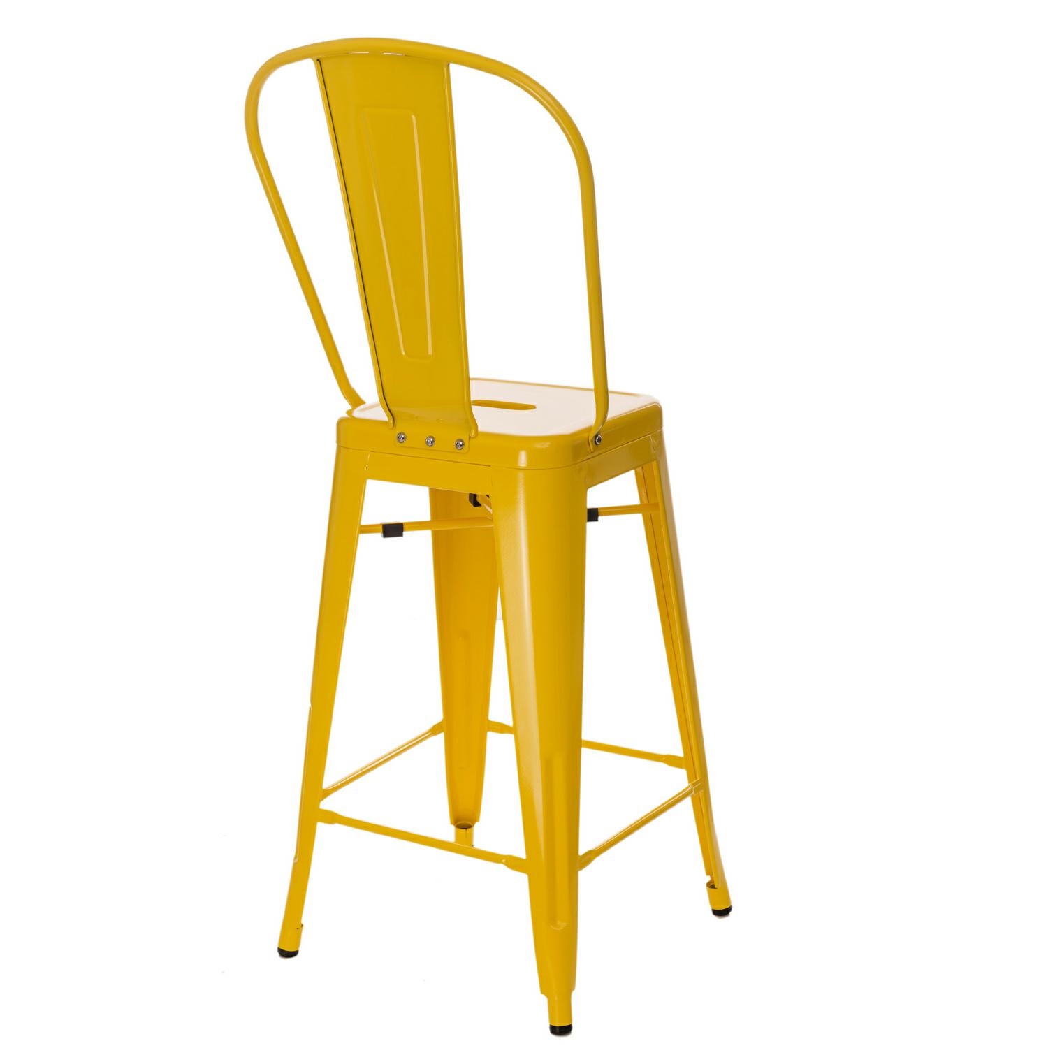 Hoker Paris Back 66cm żółty inspirowany Tolix - obrazek 6