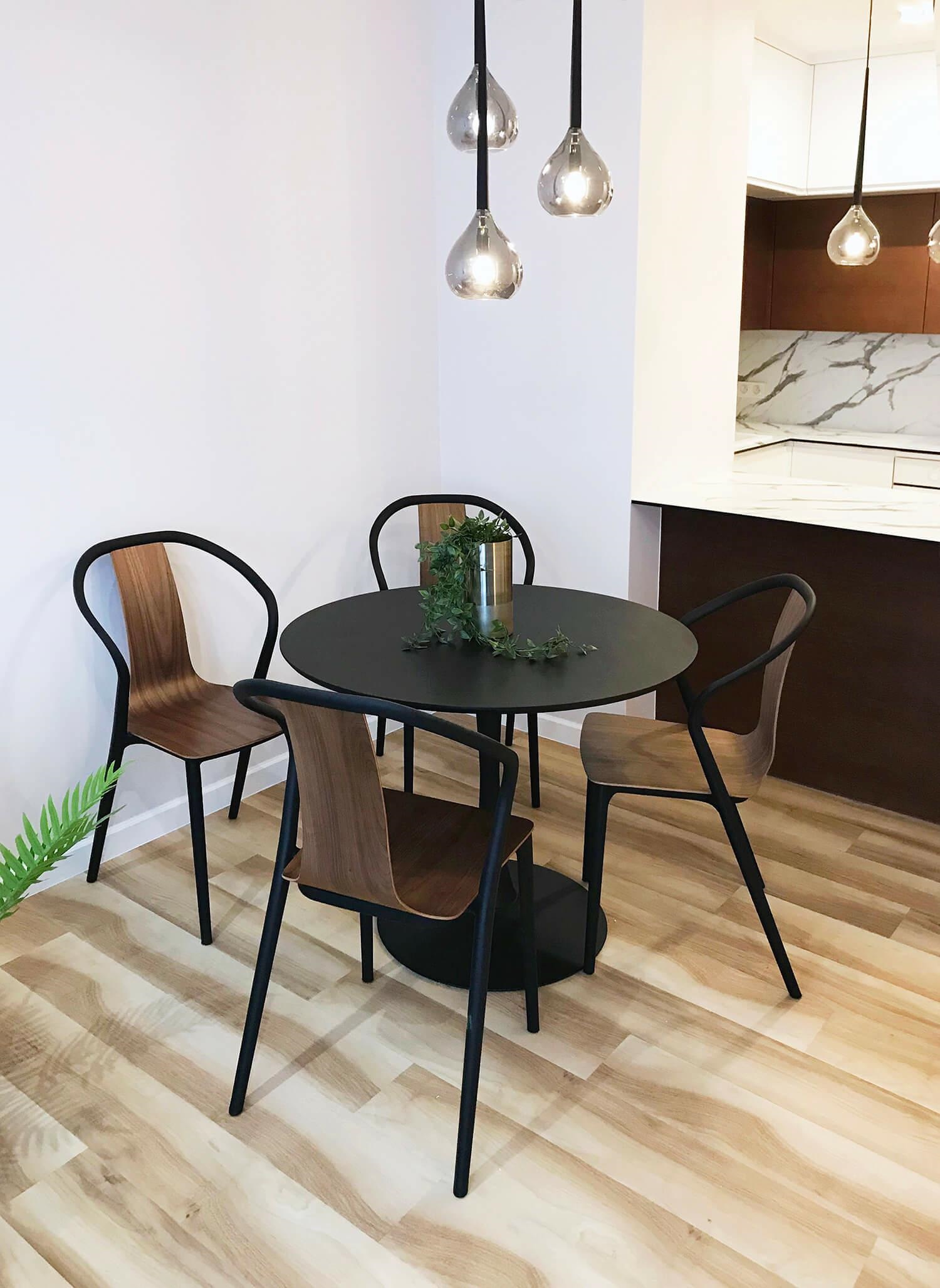 Stół Ibiza okrągły 80 czarny - obrazek 6