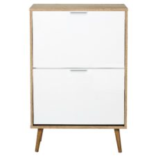 Szafka na buty Sabana biała/naturalna