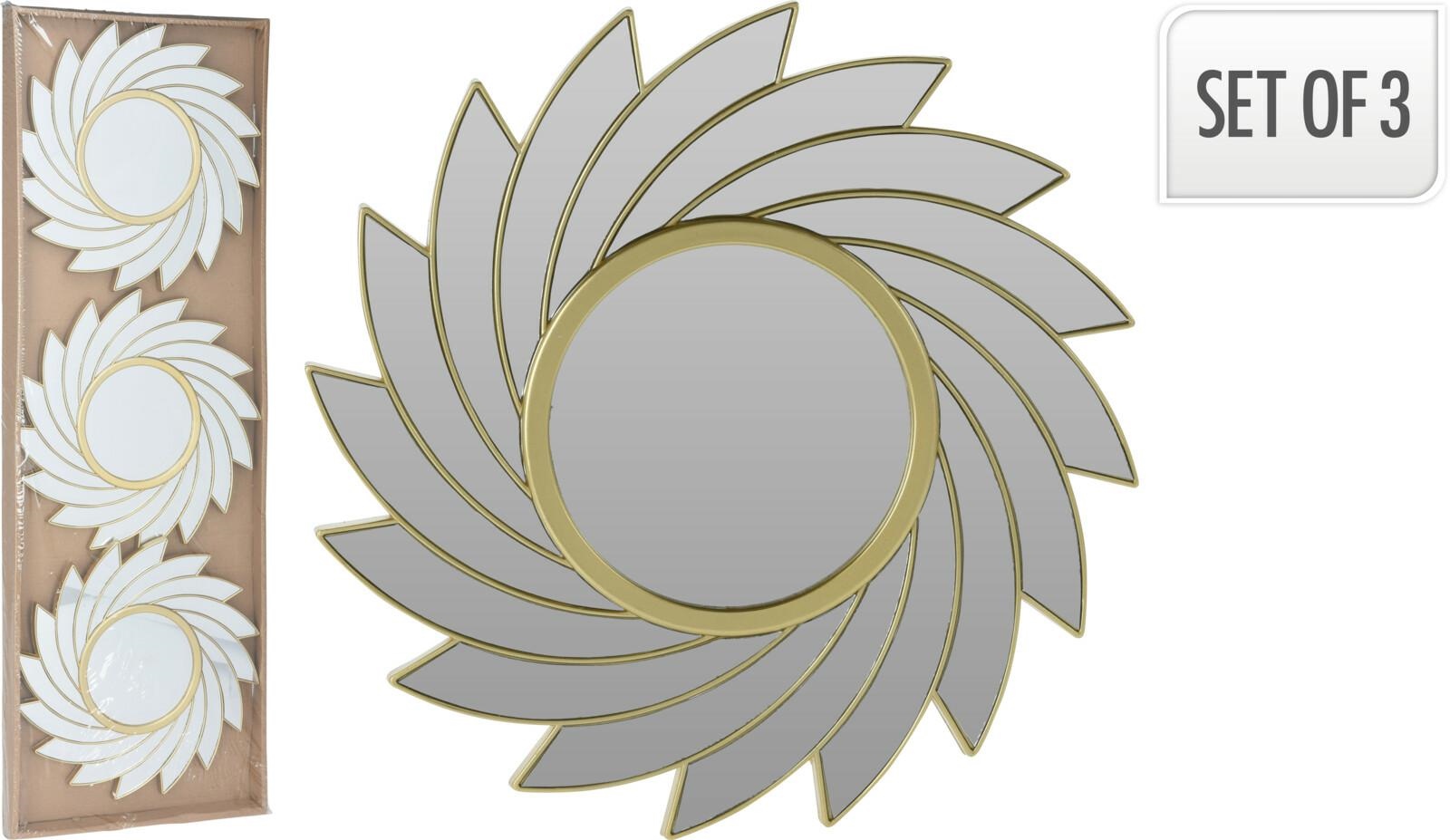 Zestaw 3 luster Rowley złote - obrazek 5