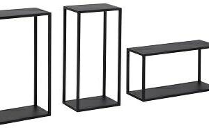 Zestaw półek wiszących Geelong czarny