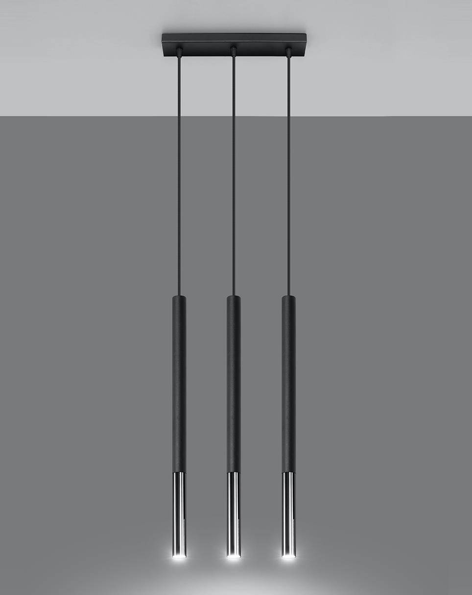 Lampa wisząca MOZAICA 3L czarny/chrom - obrazek 3