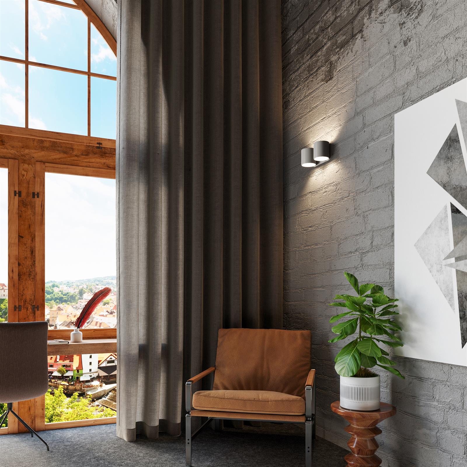 Kinkiet ORBIS 2 szary - obrazek 5