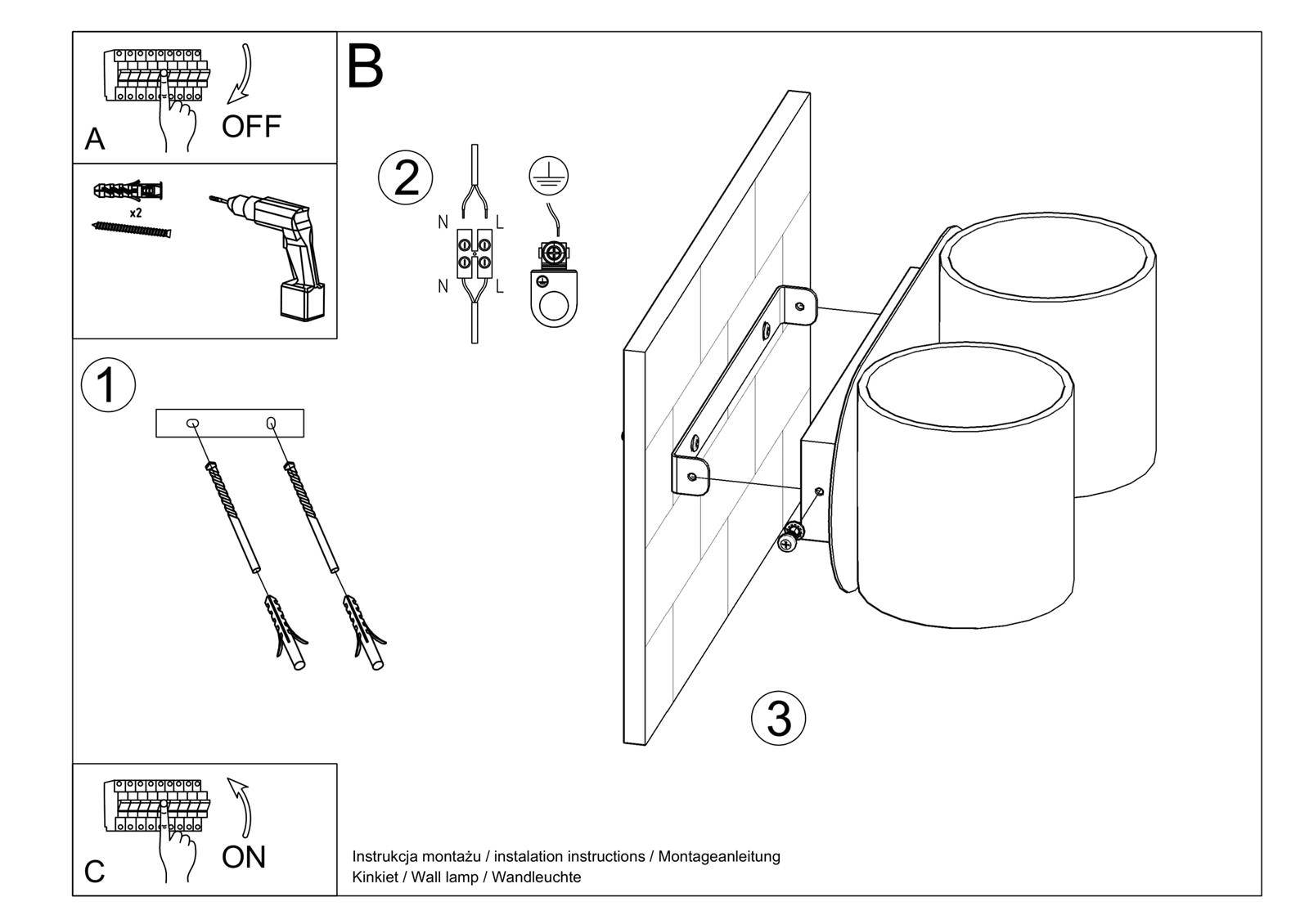 Kinkiet ORBIS 2 szary - obrazek 9