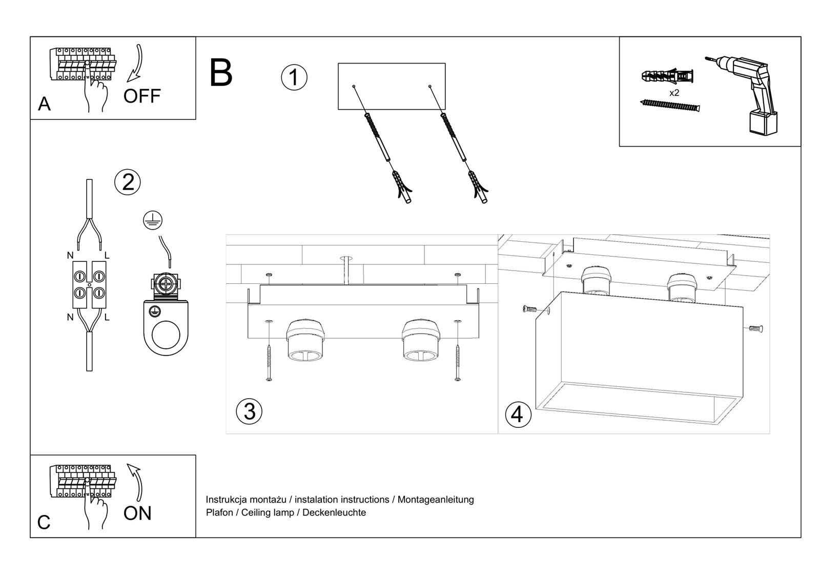 Plafon QUAD MAXI szary - obrazek 10