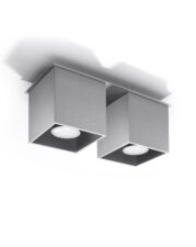 Plafon QUAD 2 szary