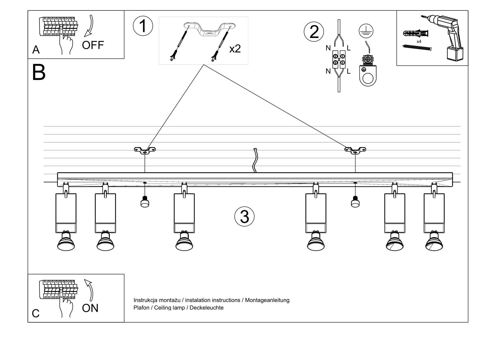 Plafon RING 4L szary - obrazek 9