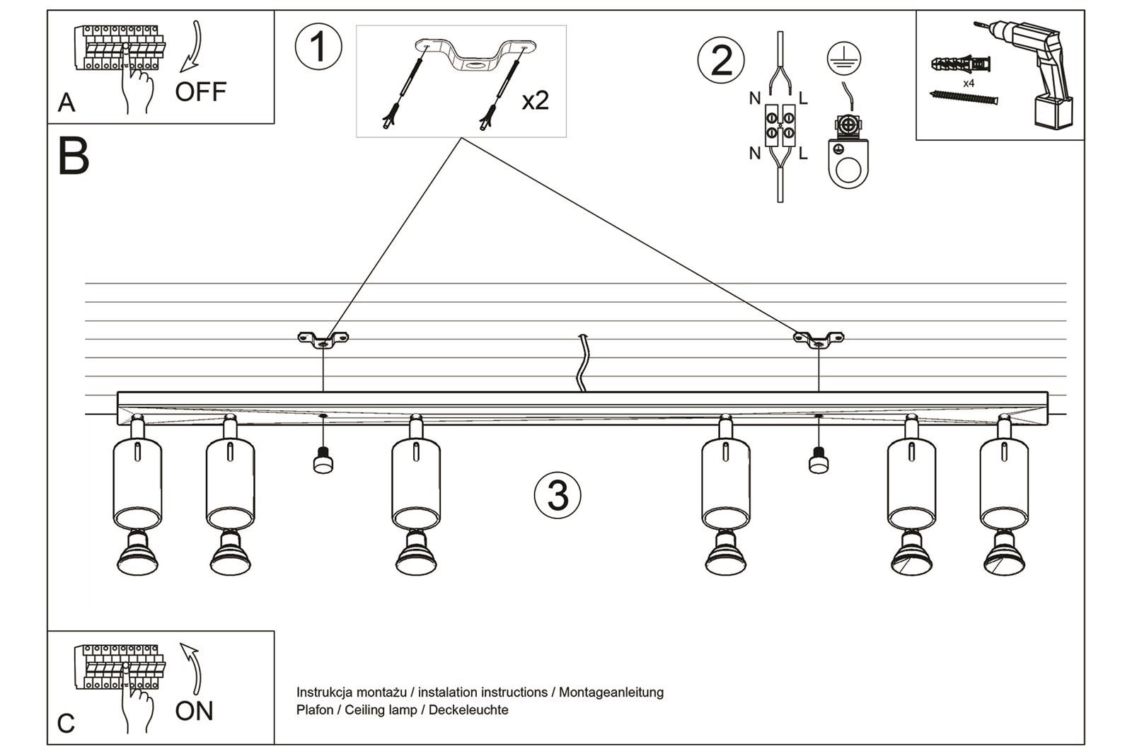 Plafon RING 6L chrom - obrazek 9