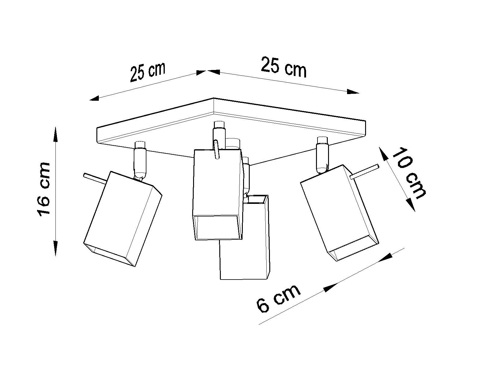 Plafon MERIDA 4 biały - obrazek 5