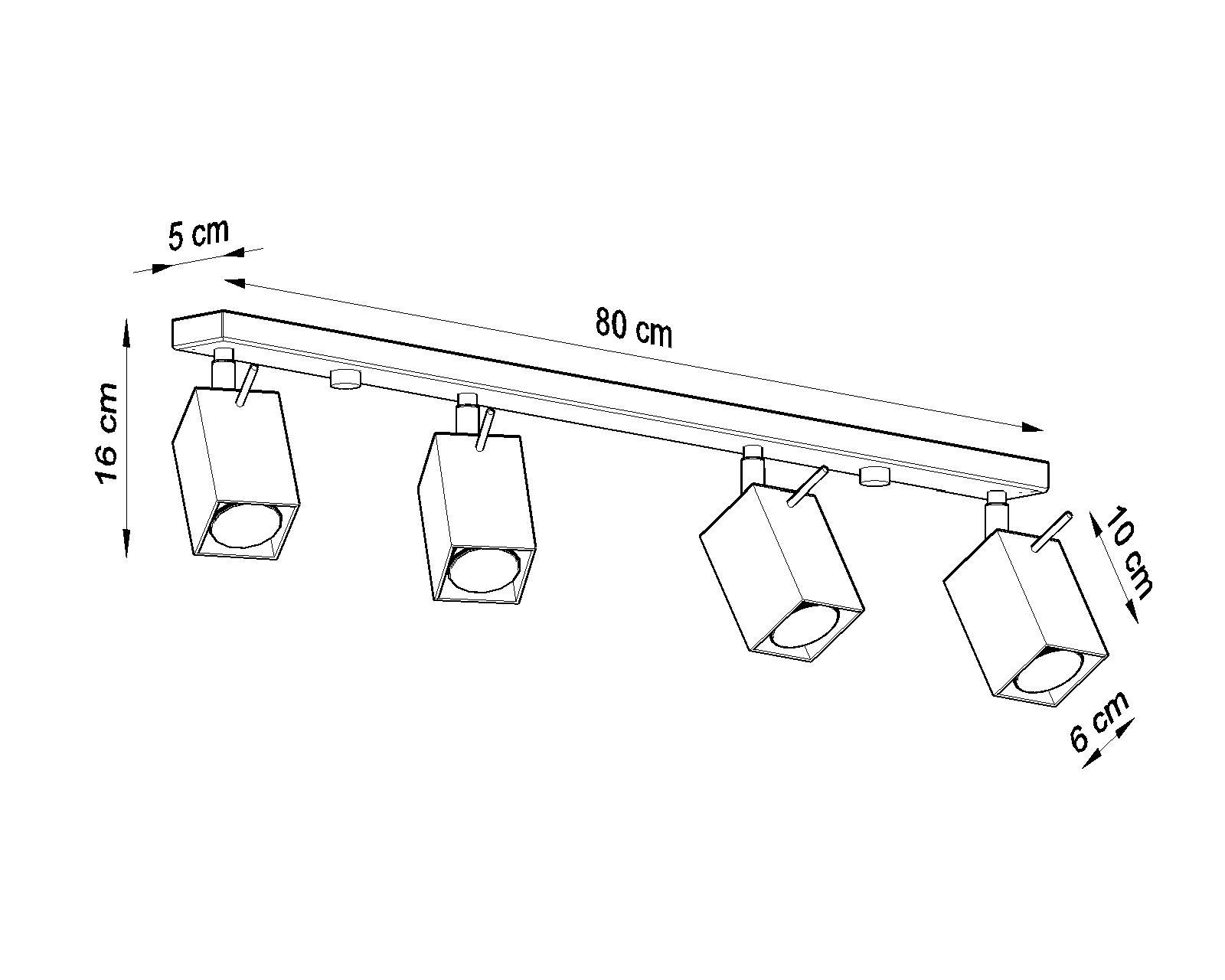 Plafon MERIDA 4L szary - obrazek 5
