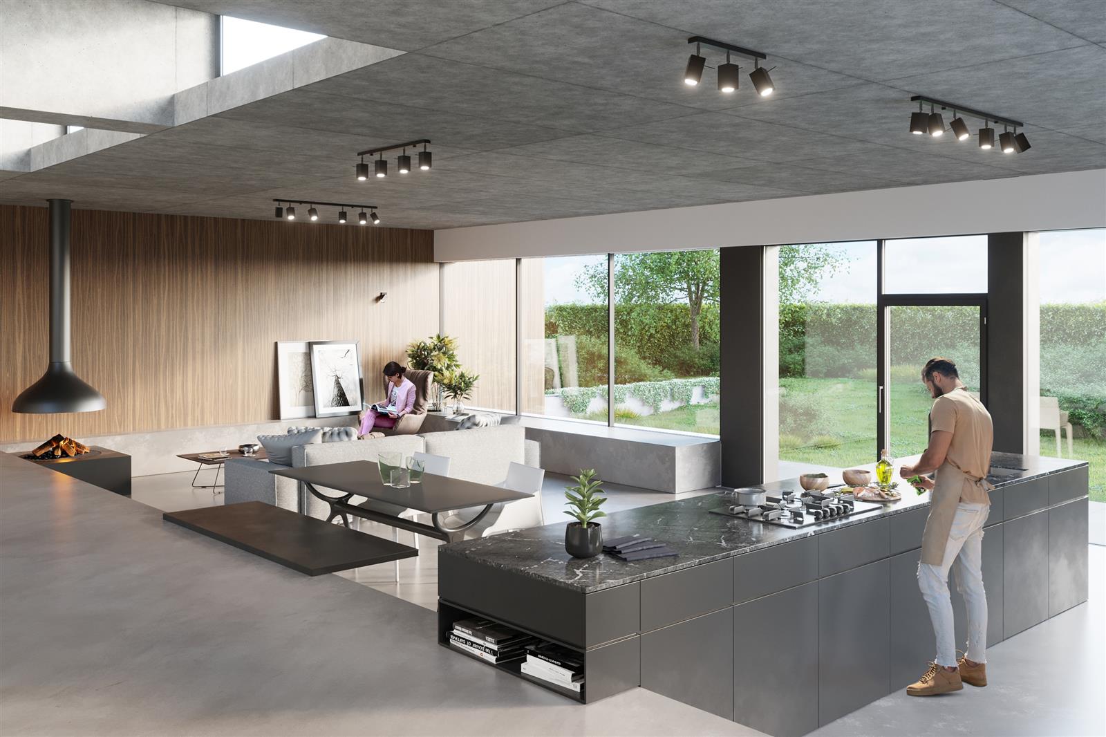 Plafon MERIDA 6L czarny - obrazek 7