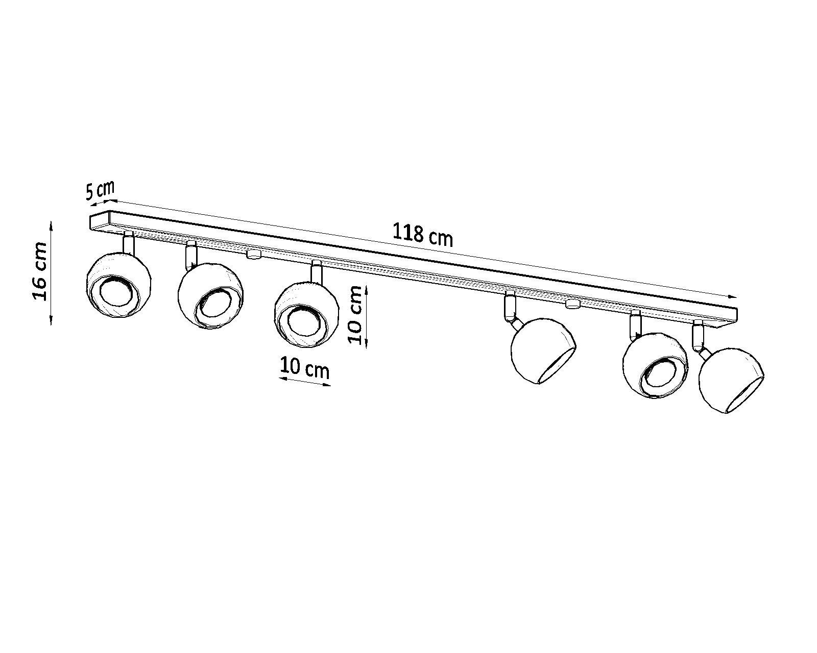 Plafon OCULARE 6L czarny - obrazek 5