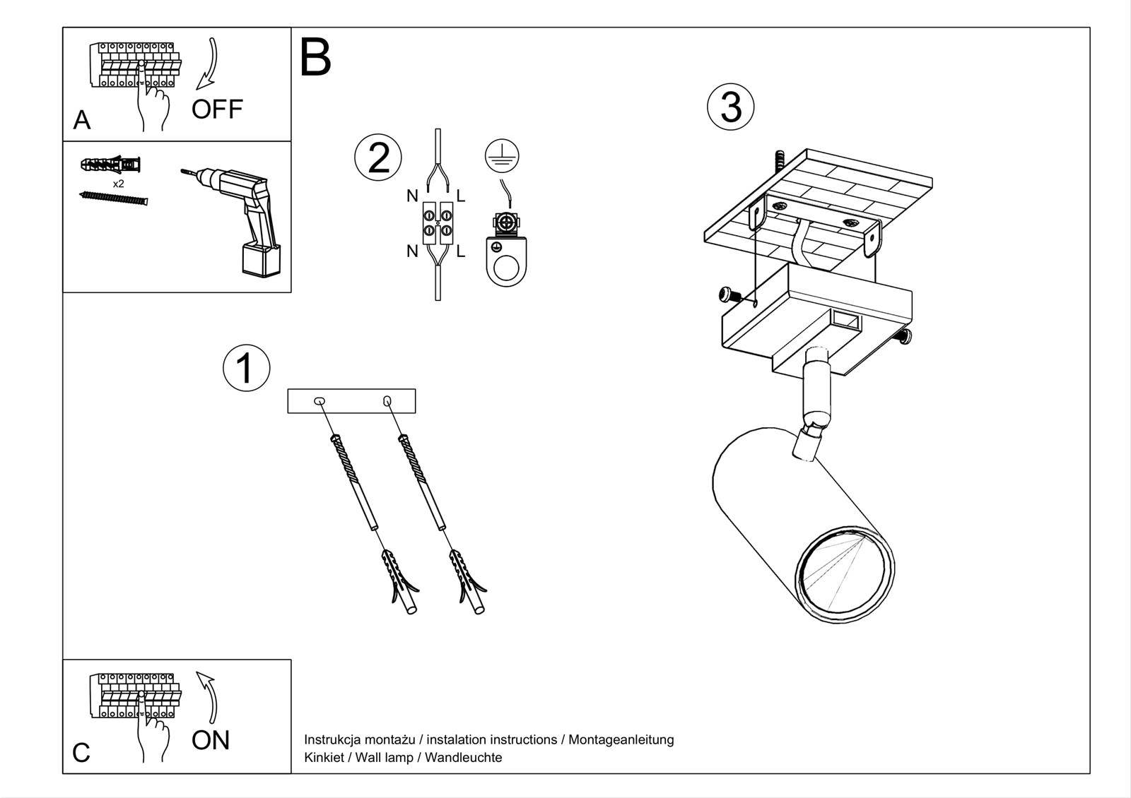 Plafon DIREZIONE 1 czarny - obrazek 6