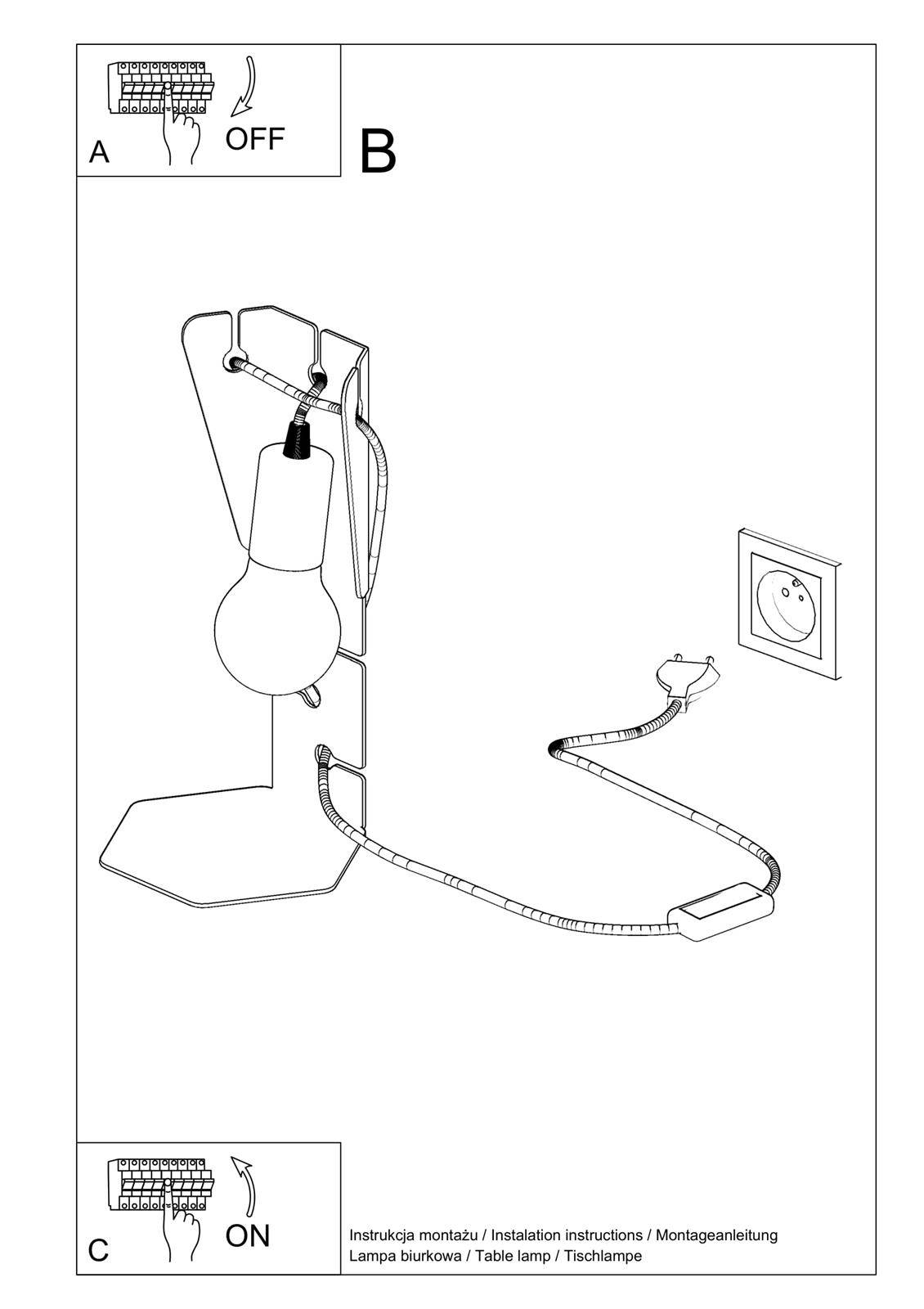 Lampa biurkowa ARBY czarna - obrazek 6
