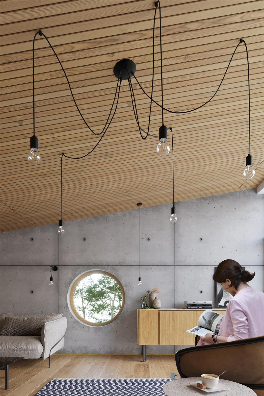 Żyrandol EDISON 5 czarny - obrazek 8