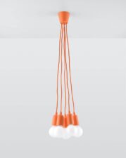 Lampa wisząca DIEGO 5 pomarańczowy