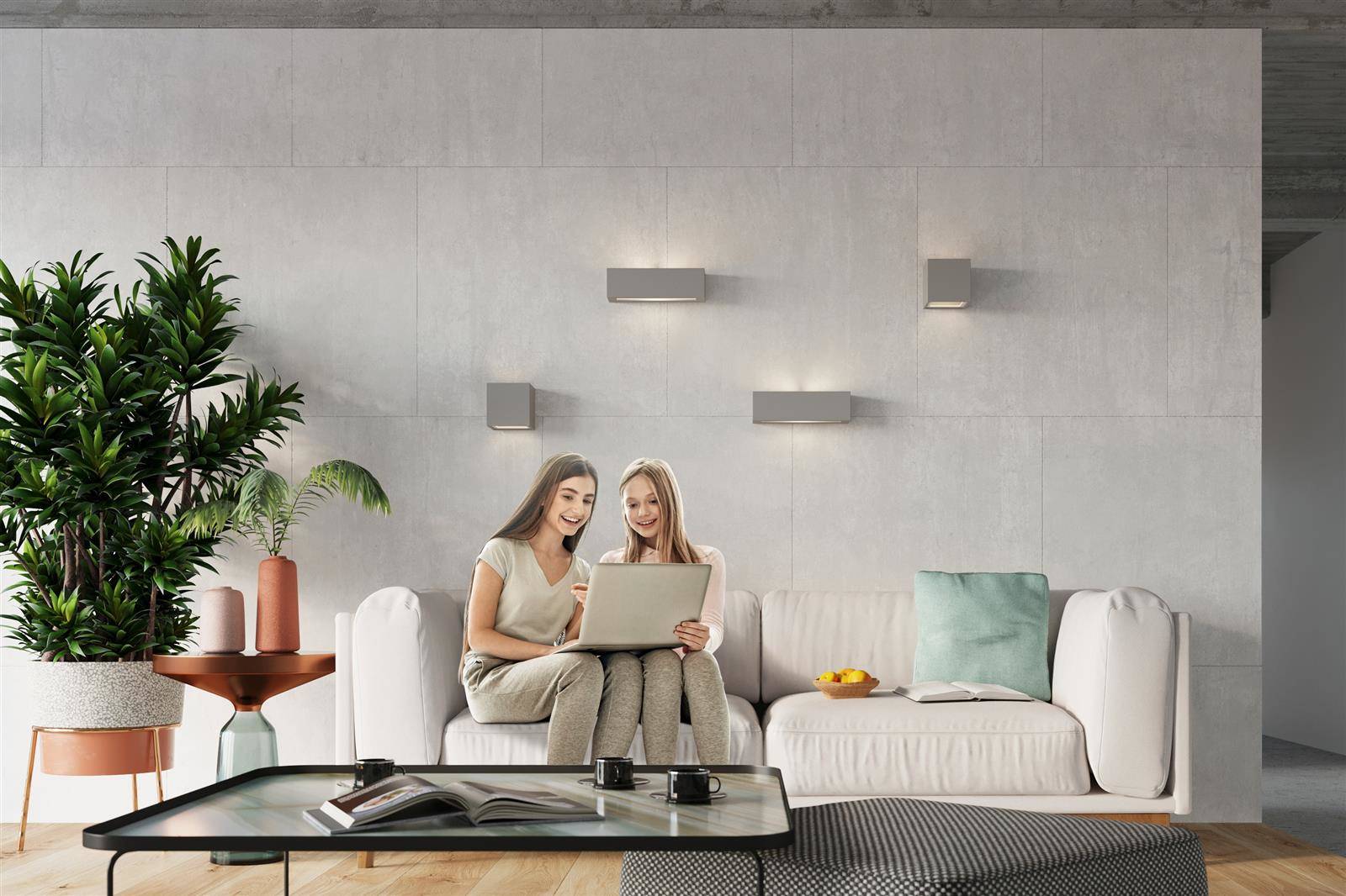 Kinkiet ceramiczny LEO szary - obrazek 6