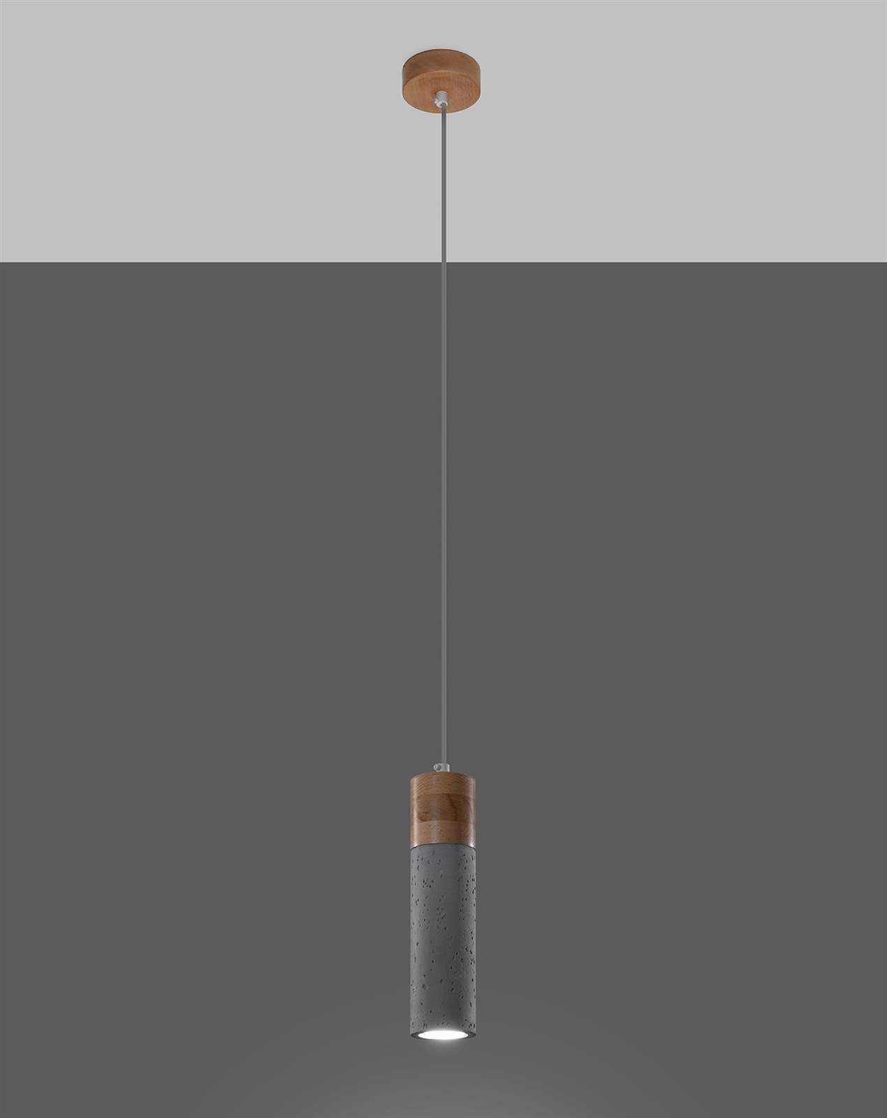 Lampa wisząca ZANE 1 szara - obrazek 3