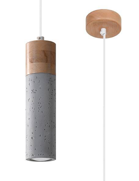 Lampa wisząca ZANE 1 szara - obrazek 4