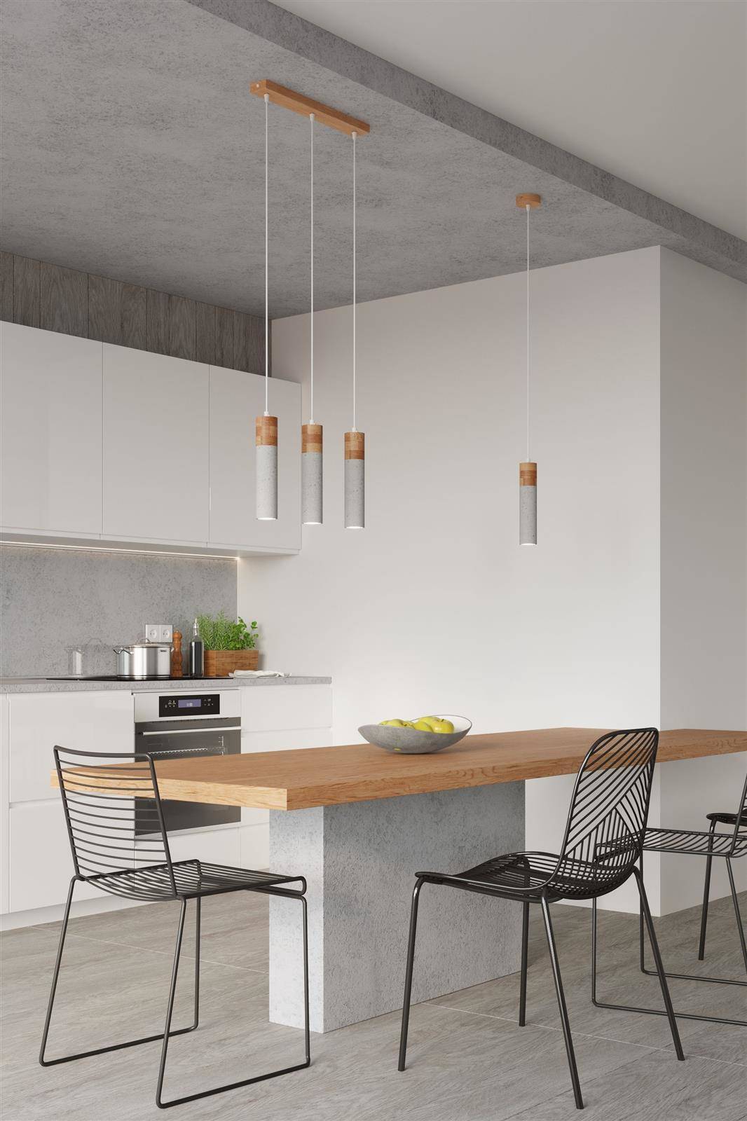 Lampa wisząca ZANE 1 szara - obrazek 6