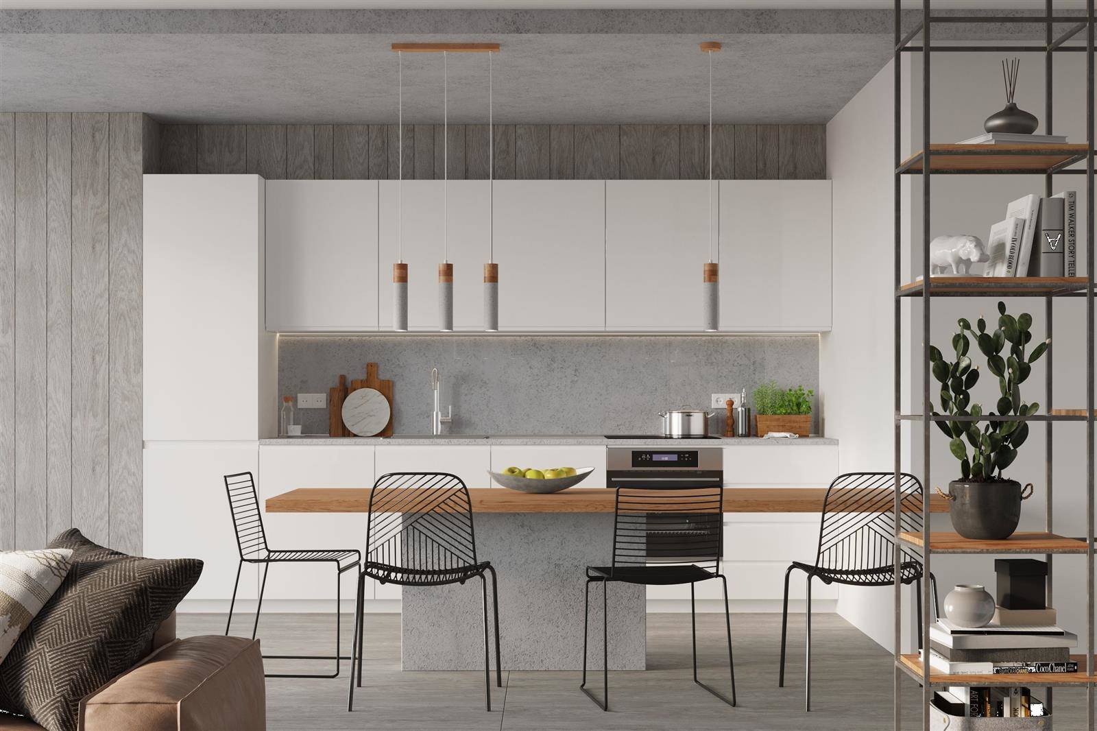 Lampa wisząca ZANE 2 szara - obrazek 5