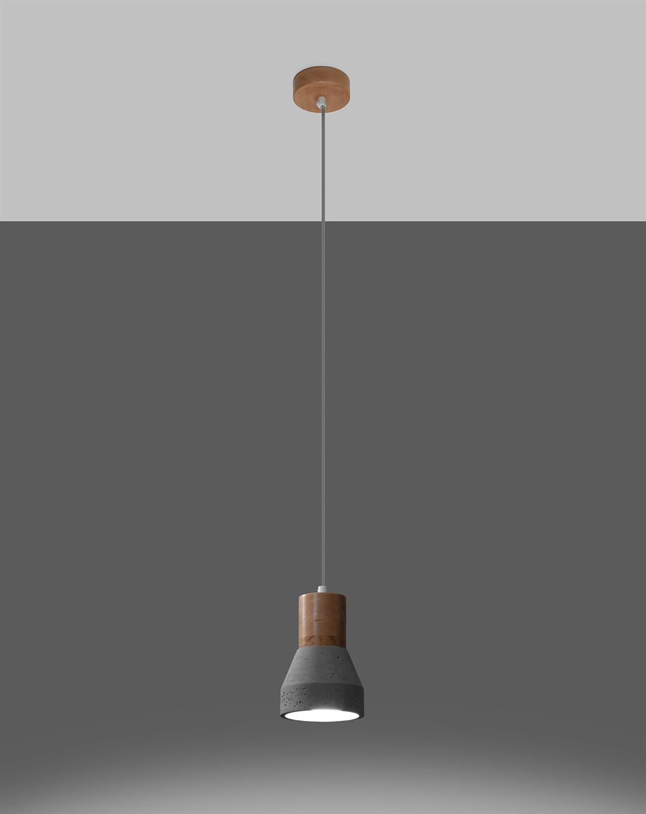 Lampa wisząca QUBIC szara - obrazek 3