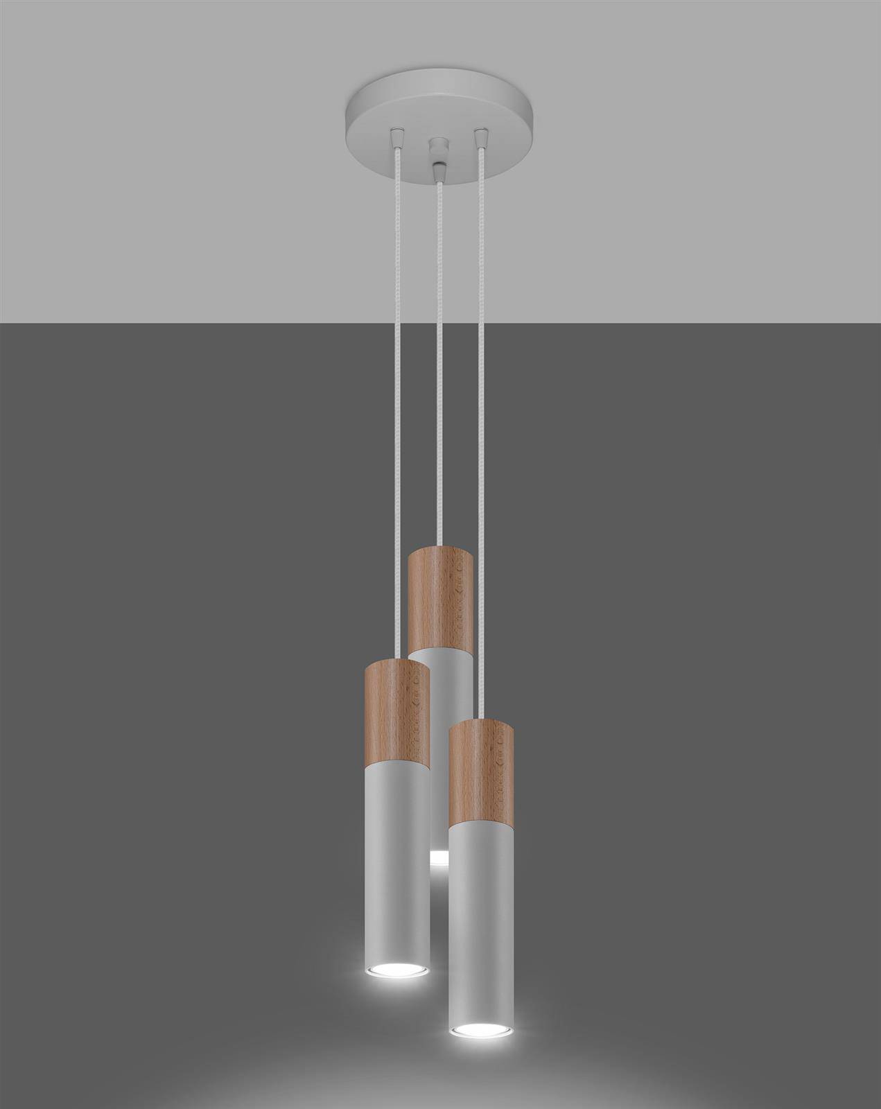 Lampa wisząca PABLO 3P biała - obrazek 3