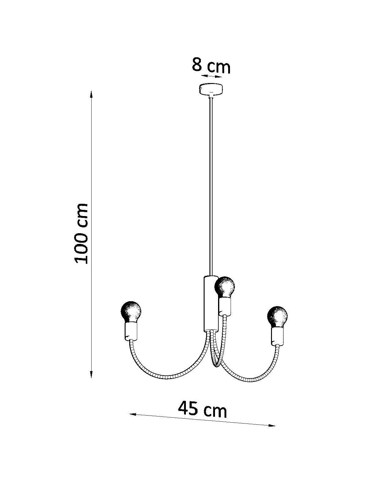 Żyrandol PICCOLO 3 czarny - obrazek 5
