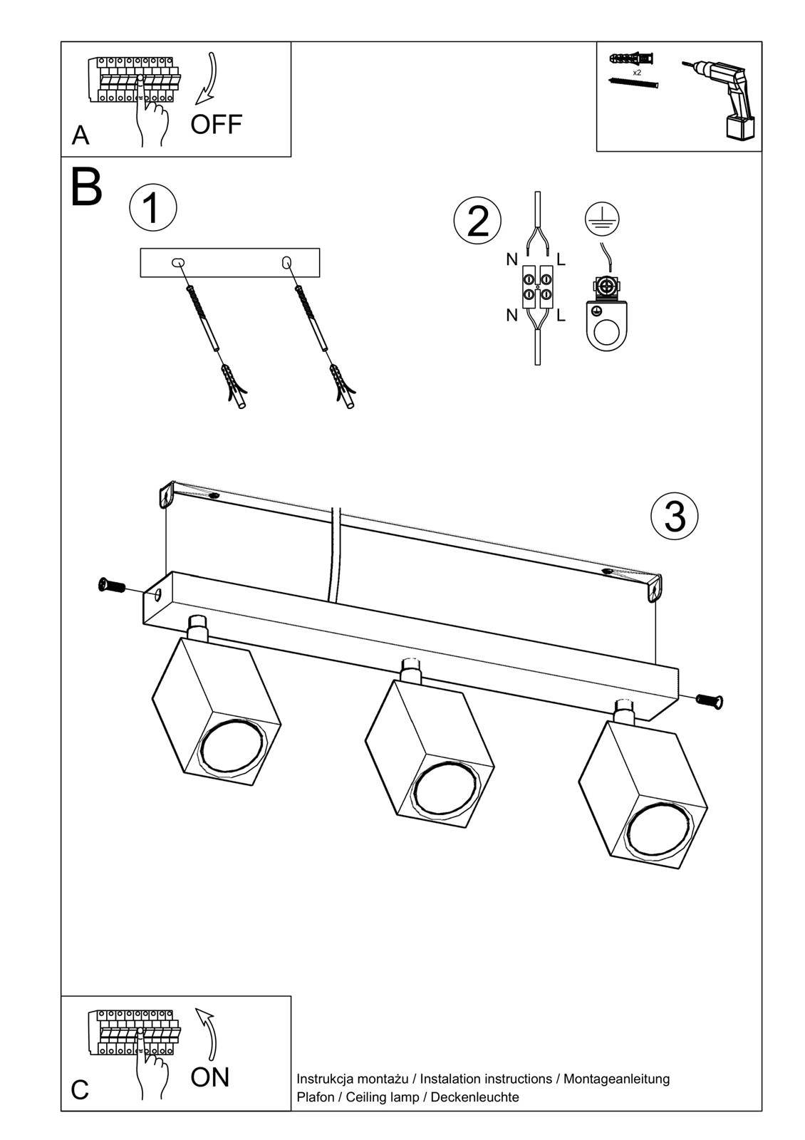 Plafon KEKE 3 dąb - obrazek 9