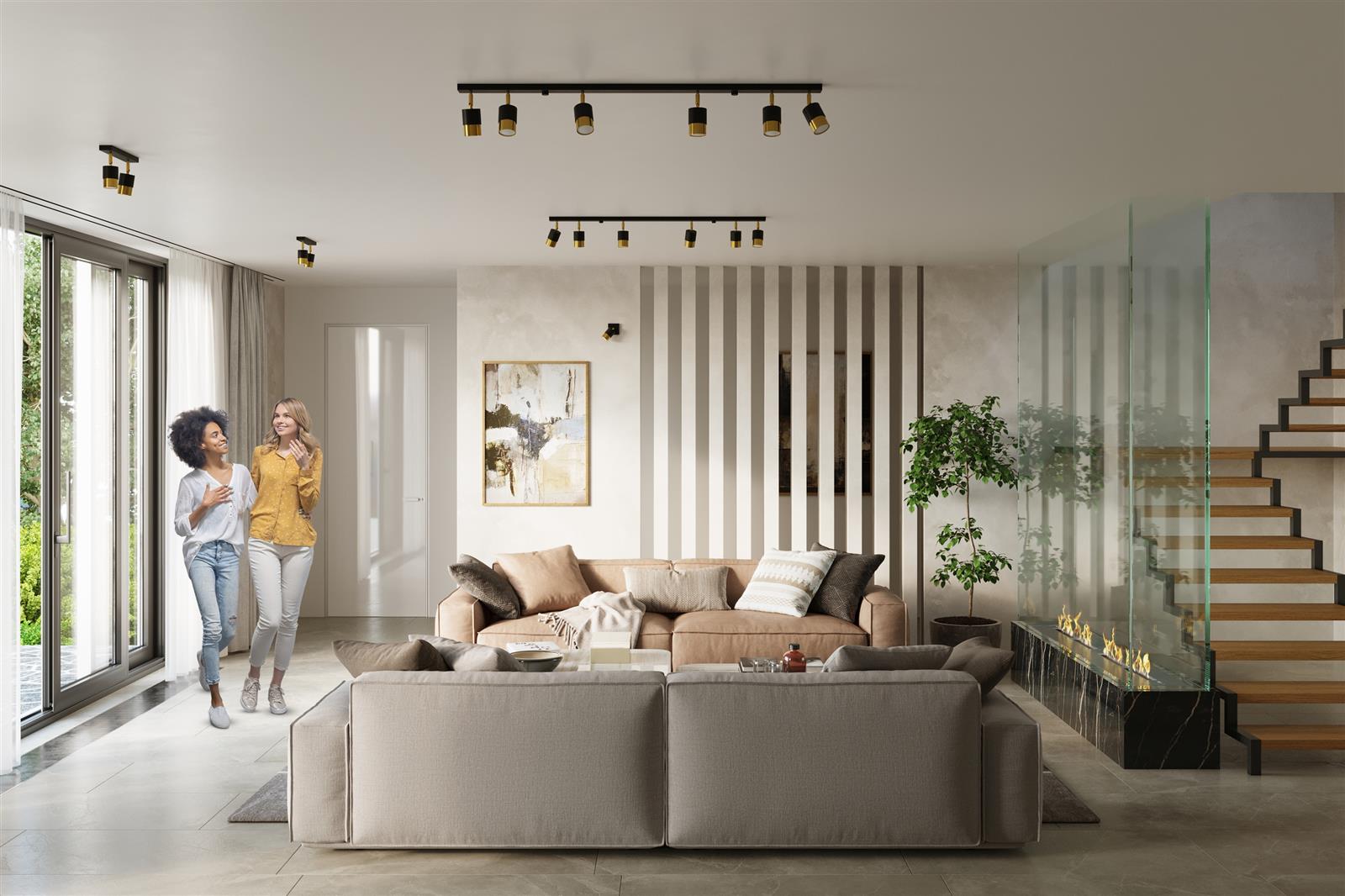 Plafon NERO 2 czarny/złoty - obrazek 8