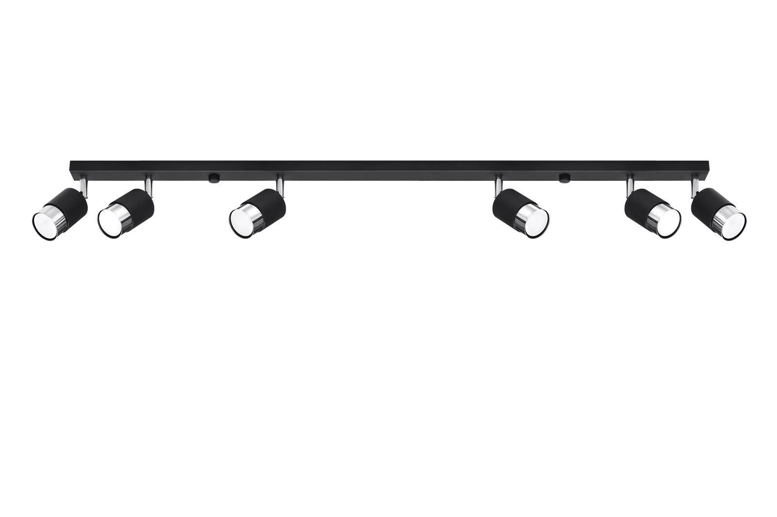 Plafon NERO 6 czarny/chrom - obrazek 4