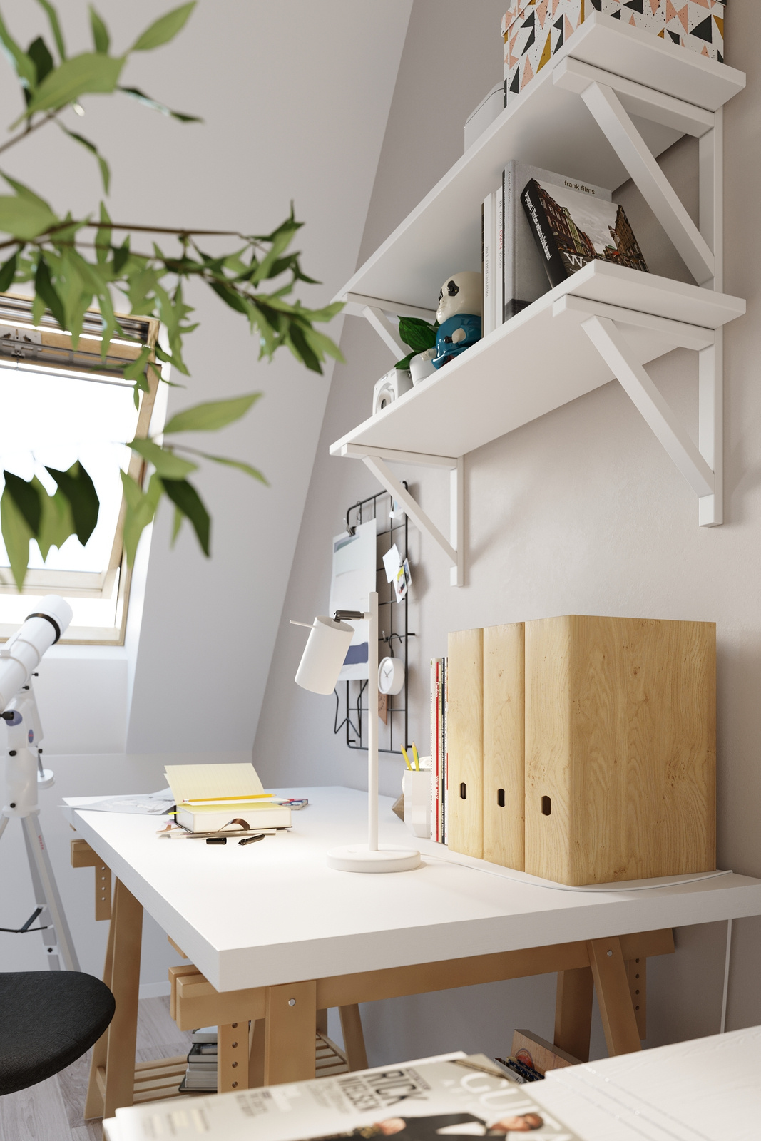 Lampa biurkowa RING biała - obrazek 6