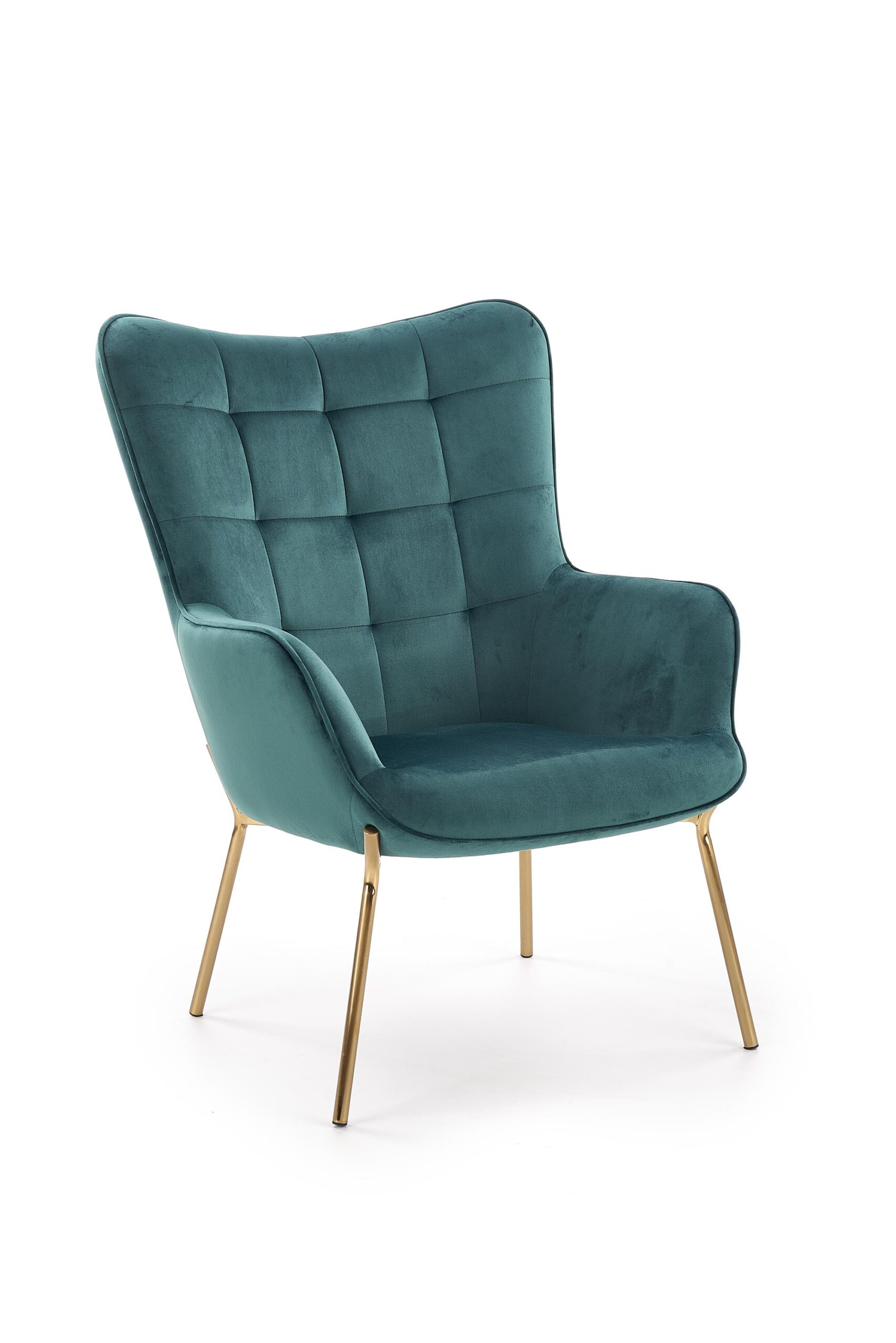 CASTEL 2 fotel wypoczynkowy złoty / ciemny zielony - obrazek 10