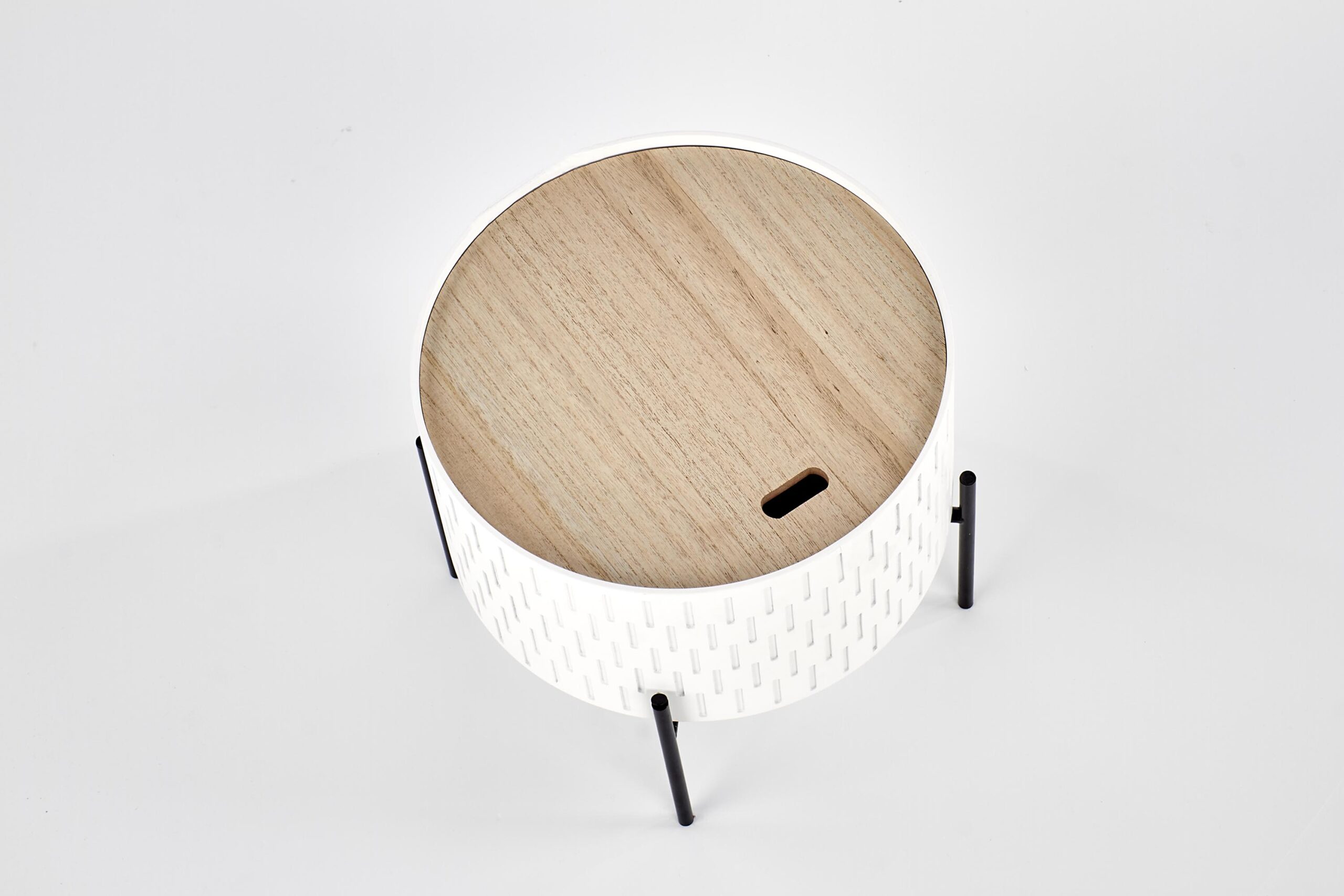 SINTRA ława z pojemnikiem biały / czarny - obrazek 3